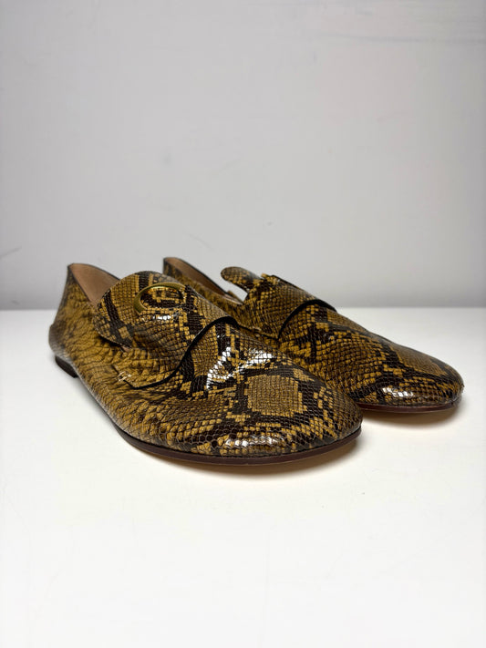 W Size 38 (7.5) Odissi Kali Python Print Leather Pre-owned, NWT Loafers