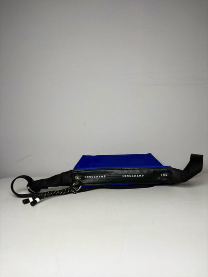 Longchamp Energy Nylon Pre-owned Blue Leather Trim Sling Bag