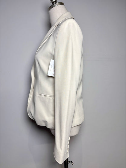 Women Size 6 Max Mara Cream Solid Wool Blend Women's Pre-owned Blazer