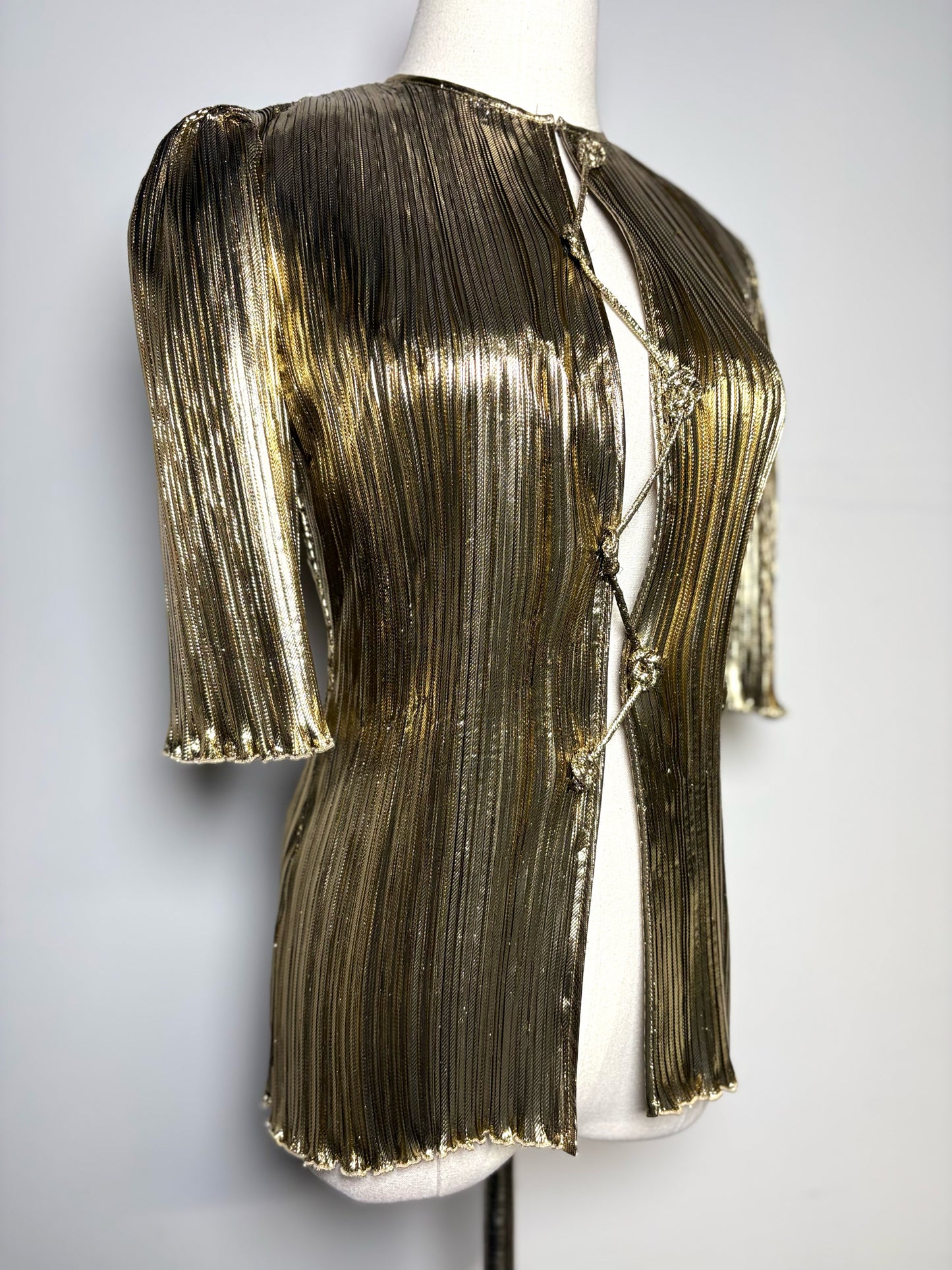 Women Size 36 Altuzarra Gold Metallic Top