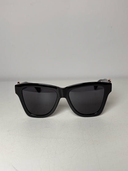 Plastic Moschino Black "55MM Decorative Buckle Square Sunglasses"