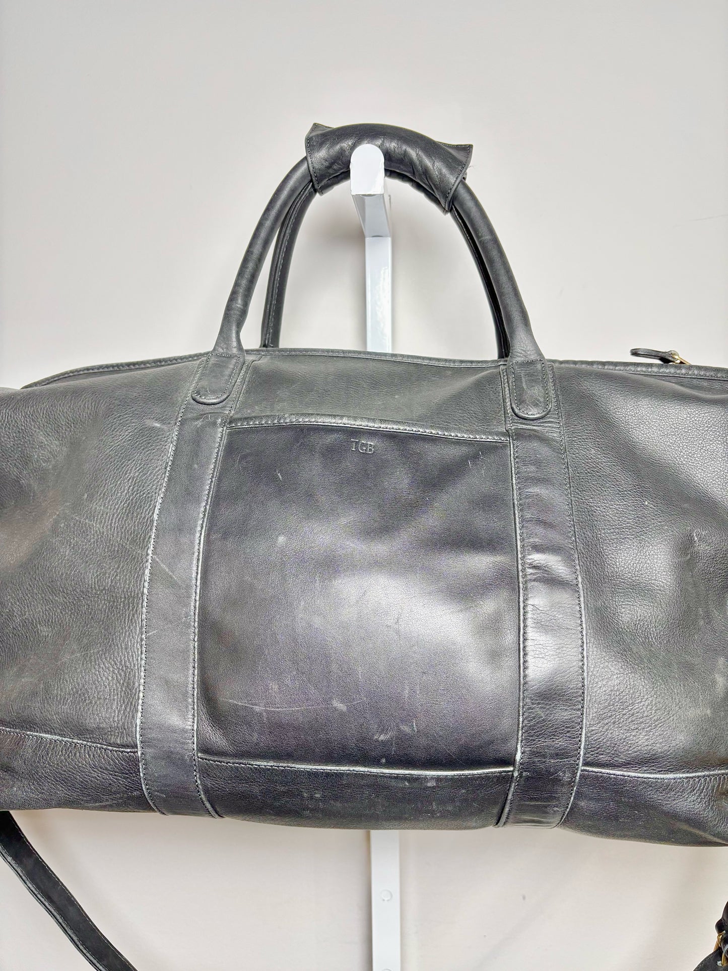 Coach Black Leather Solid Men's Duffle/Weekend Bag