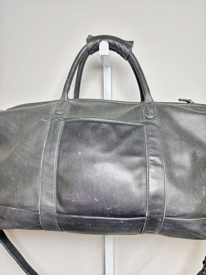 Coach Black Leather Solid Men's Duffle/Weekend Bag