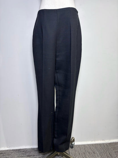 Women Size 8 Ralph Lauren Purple Label Black Solid Pre-owned Wool Suit