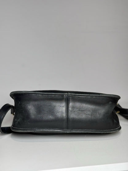 Coach Solid Vintage Leather Pre-owned Black Genuine Leather Small Purse
