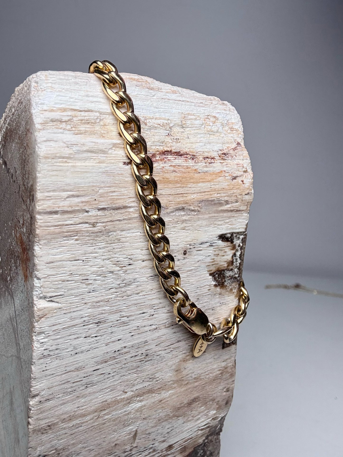 Gold Plated Aureus + Argent  Curb Pre-owned 12K Gold-Plated Bracelet