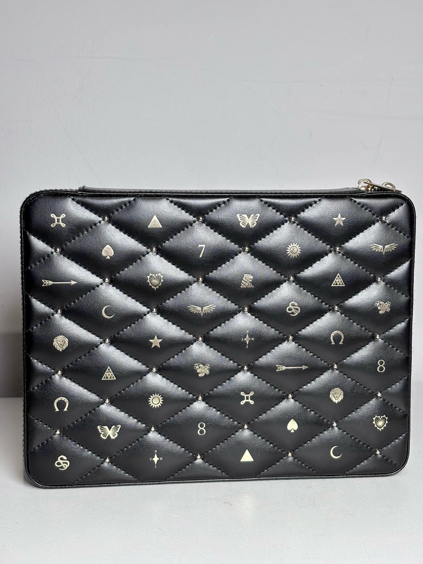 Foundrae Quilted, Symbols Leather Pre-owned Travel Jewelry Case