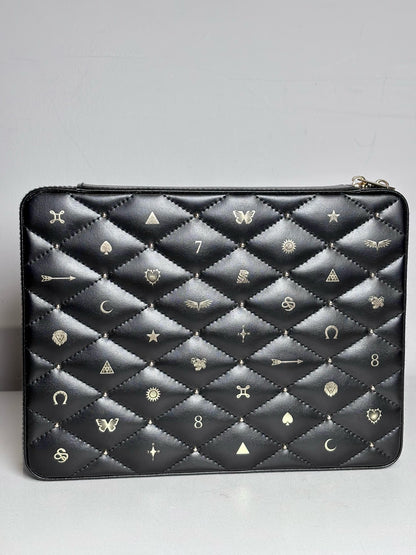 Foundrae Quilted, Symbols Leather Pre-owned Travel Jewelry Case