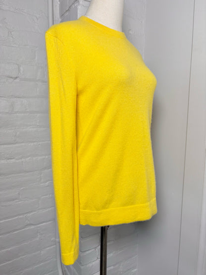 Women Size S Polo Ralph Lauren Yellow Solid Cashmere Sweater