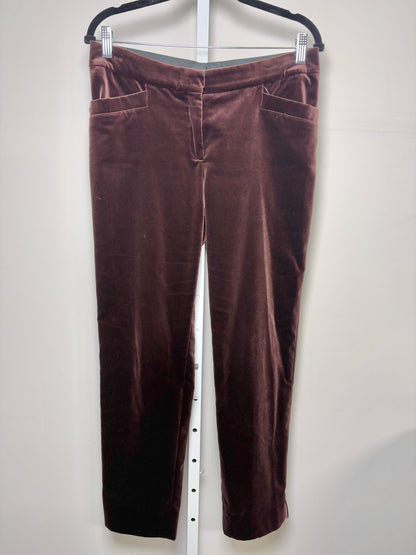 Women Size 46 (10, US) Loro Piana Brown Cotton Velvet Trousers