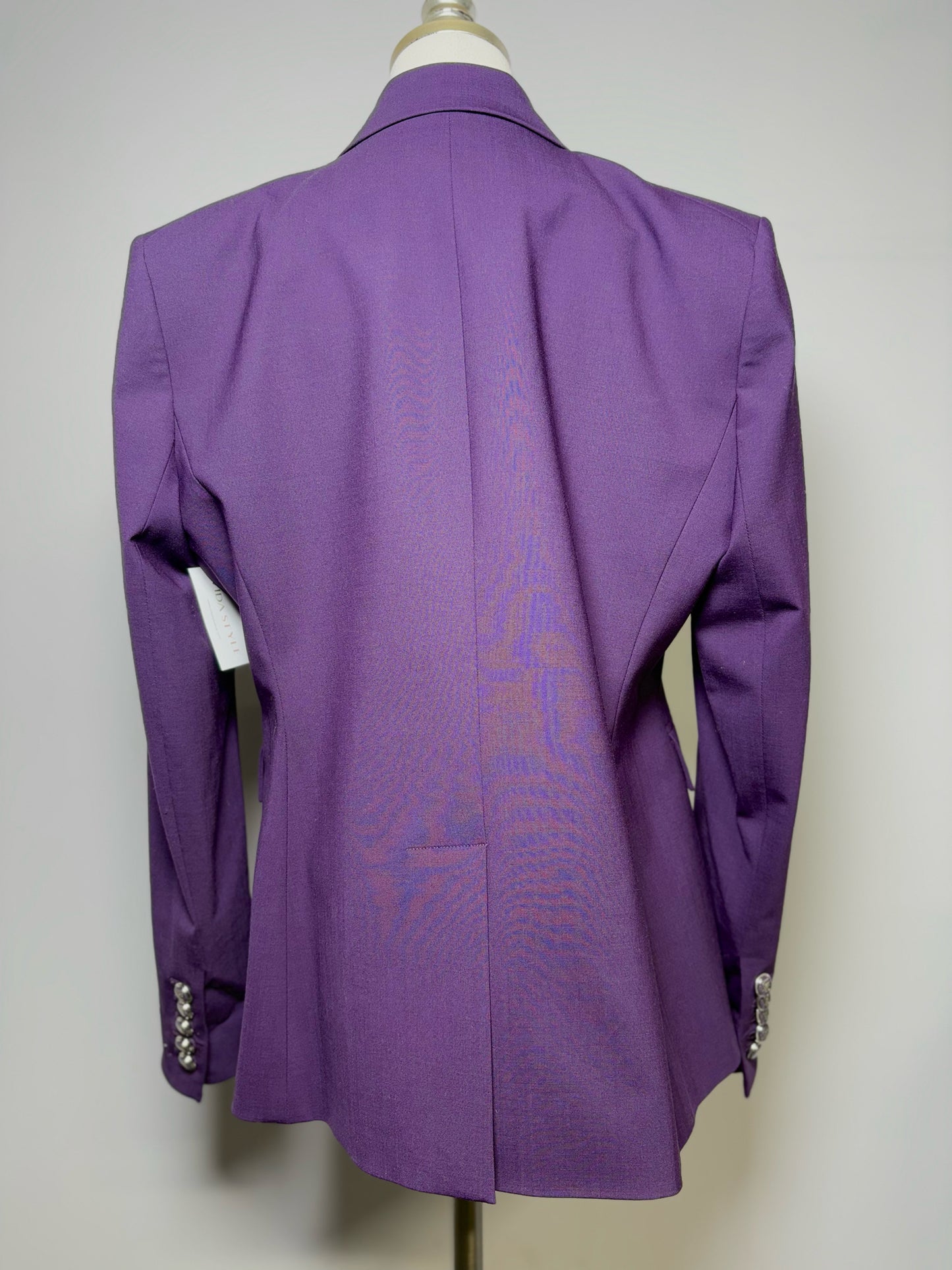 Women Size 16 Veronica Beard "Miller Dickey Jacket" Eggplant Solid Blazer