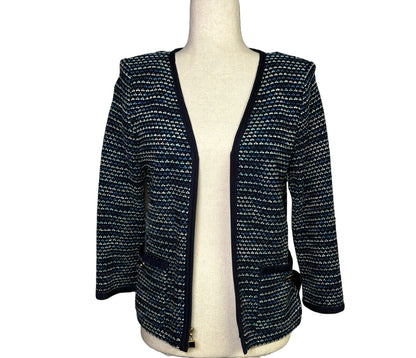 Women Size 8 St. John Multi-Color Geometric Wool Jacket