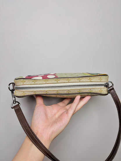 Louis Vuitton Mini Monogram Conte de Fees Canvas Green Cowhide Small Purse