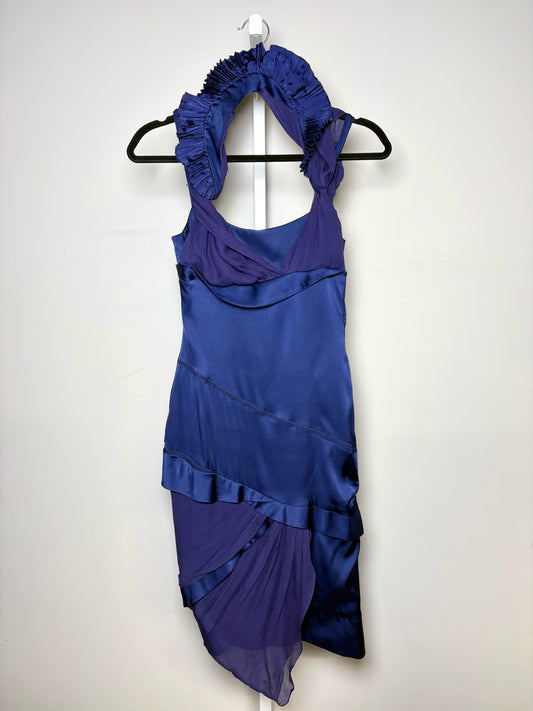 Women Size 38 (2 - 4 US) Gucci Eggplant Solid Silk Blend Pre-owned Dress