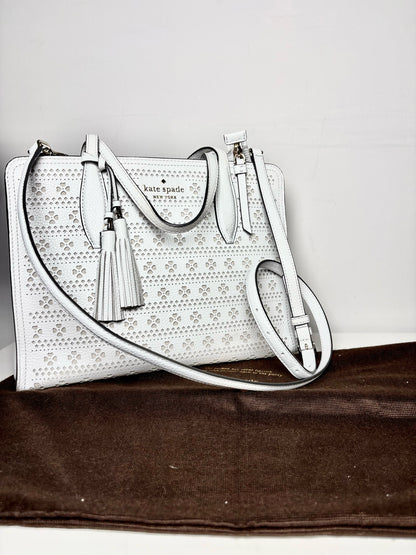 Kate Spade New York Rowe Perforated Leather Pre-owned White Tote