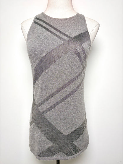 Women Size M Ralph Lauren Charcoal Geometric Cashmere NWT Sweater