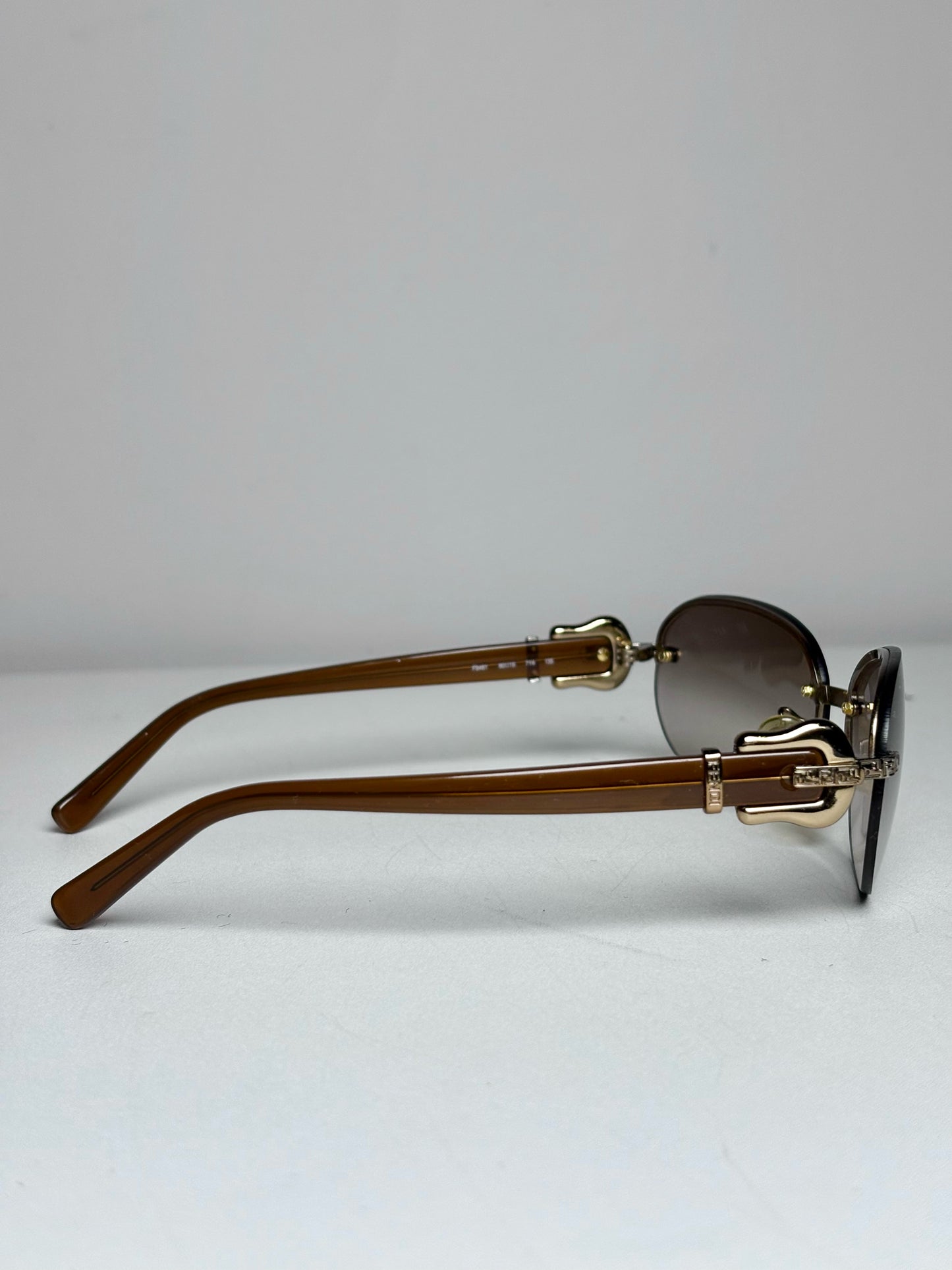 Fendi FS481 Vintage Pre-owned Gradient Brown Sunglasses