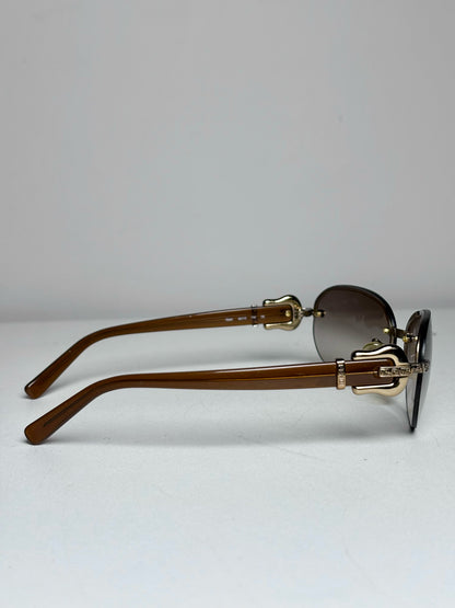 Fendi FS481 Vintage Pre-owned Gradient Brown Sunglasses