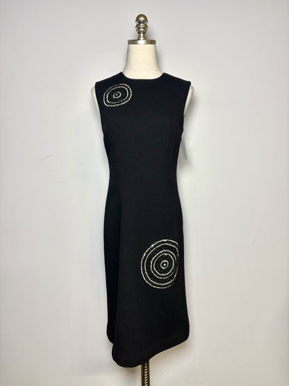 Women Size FR 40 (US 6) Rickie Freeman for Teri Jon Black Beads Pre-owned Dress