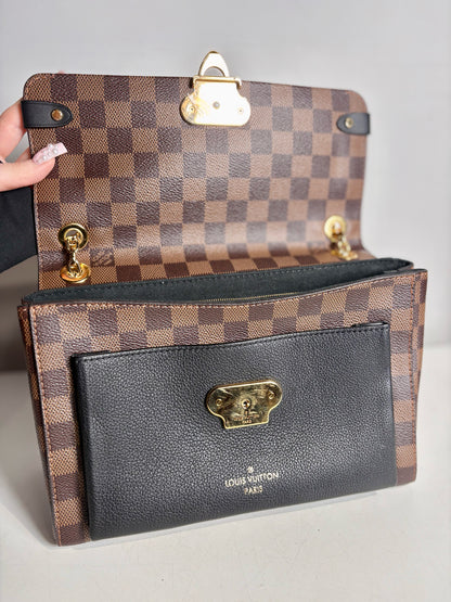Coated Canvas Louis Vuitton Damier Ebene Brown Purse