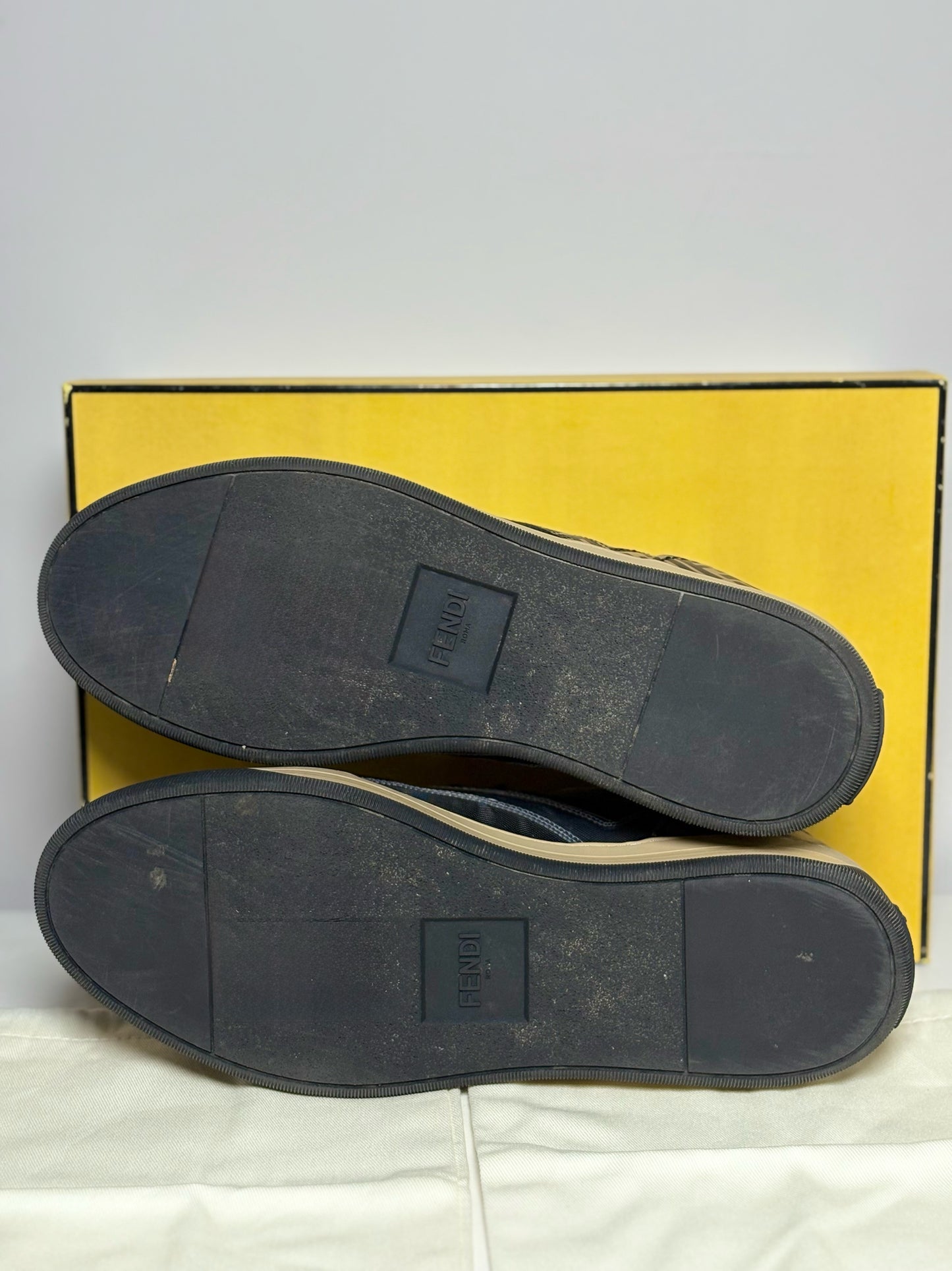 Fendi Black, Brown Fendi Logo Men's Sneakers