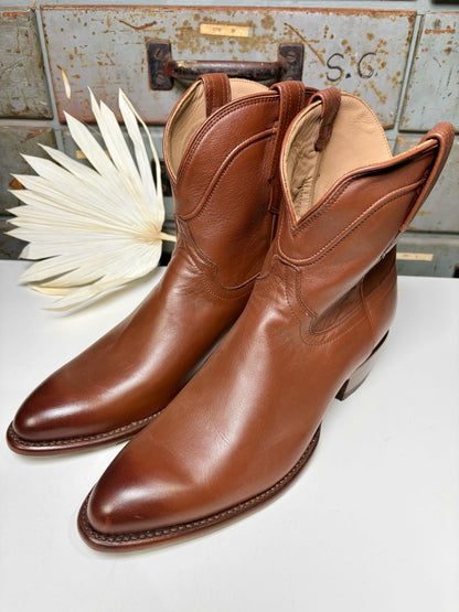 W Shoe Size 12 Tecovas Brown Leather Ankle NWT Boots