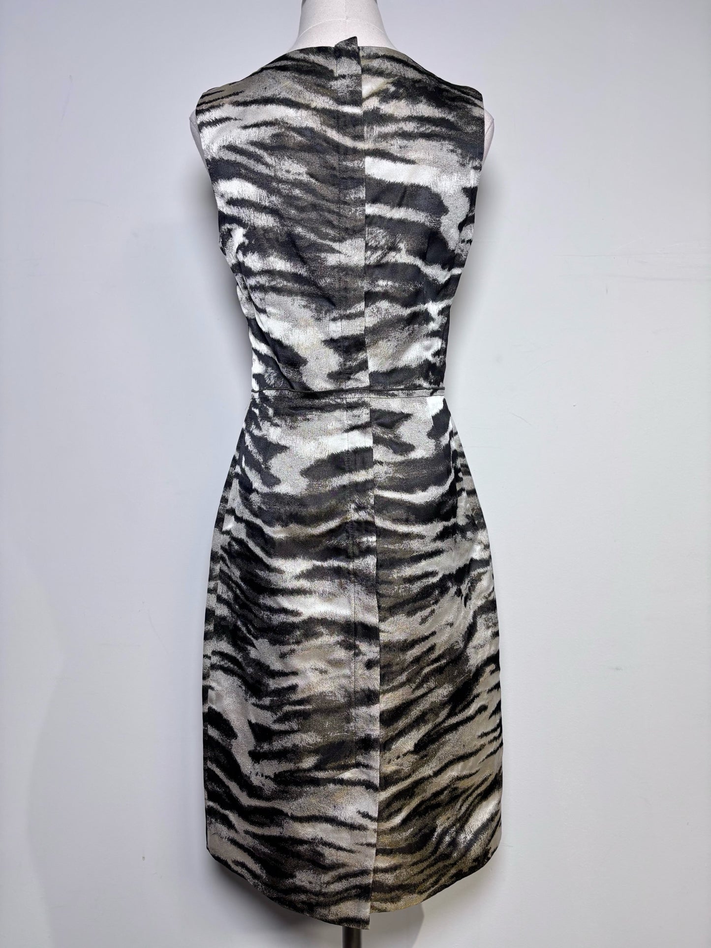 Women Size 36 (4) Lanvin Multi-Color Animal Stripe Sheath Dress