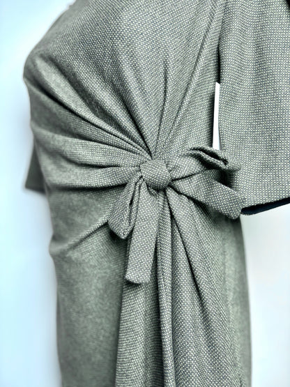 Women Size 42 ( 6 US) Gucci Olive Green, Black Tweed Sheath Dress