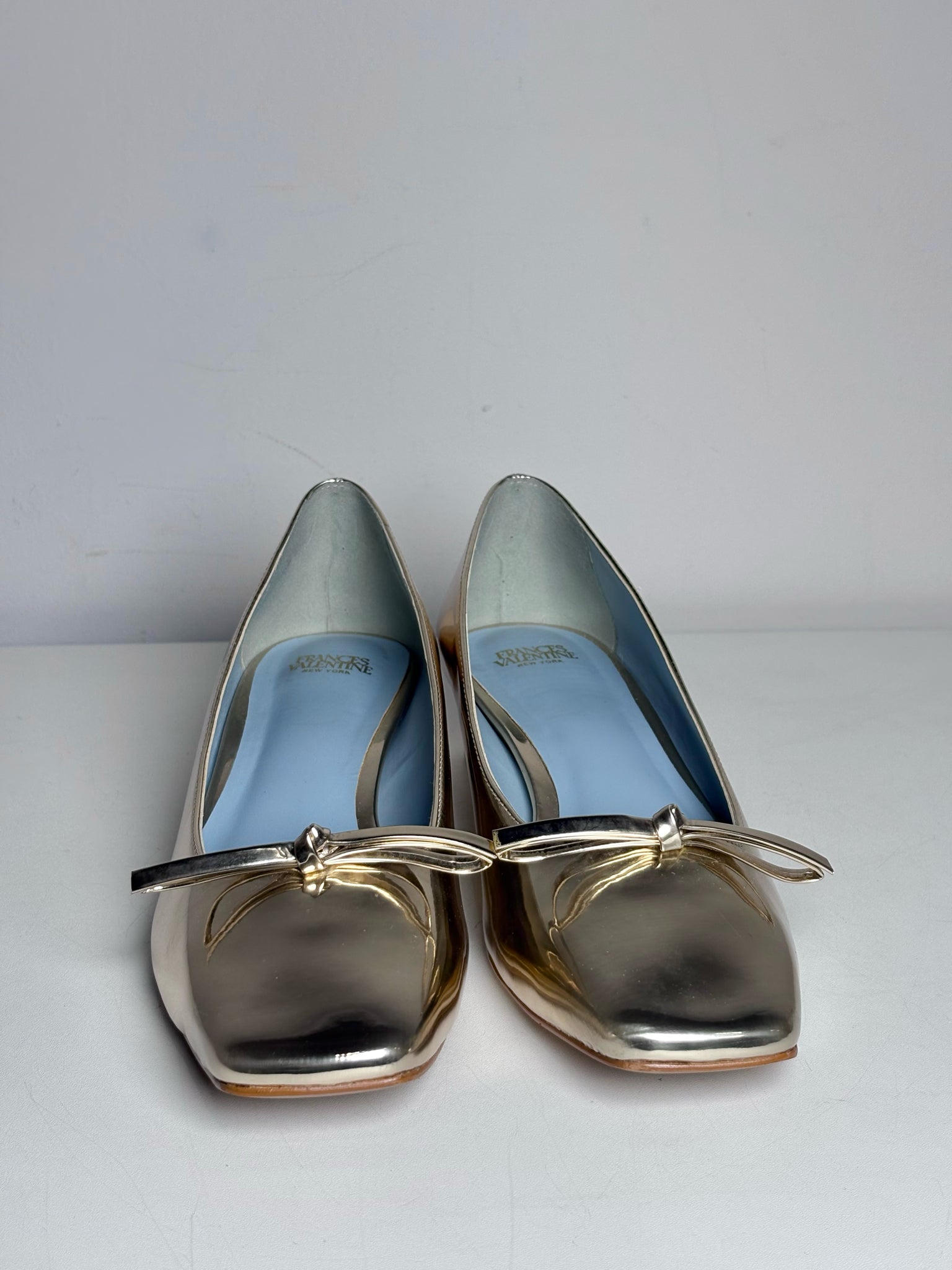 W Shoe Size 7.5 Frances Valentine Metallic Gold Vegan Leather Pre-owne –  VIDA STYLE SHOP