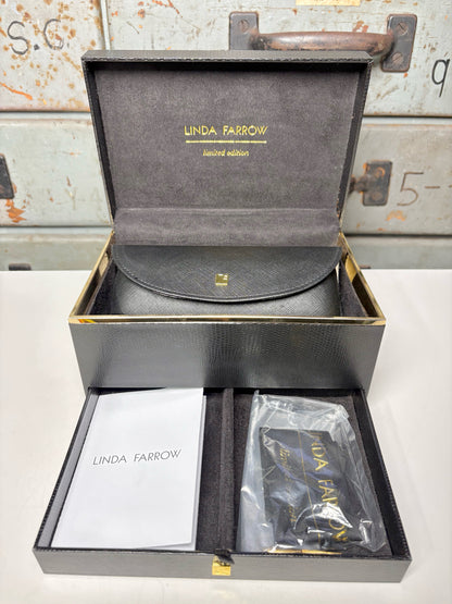 18k White Gold-Plated Linda Farrow White Gold Sunglasses