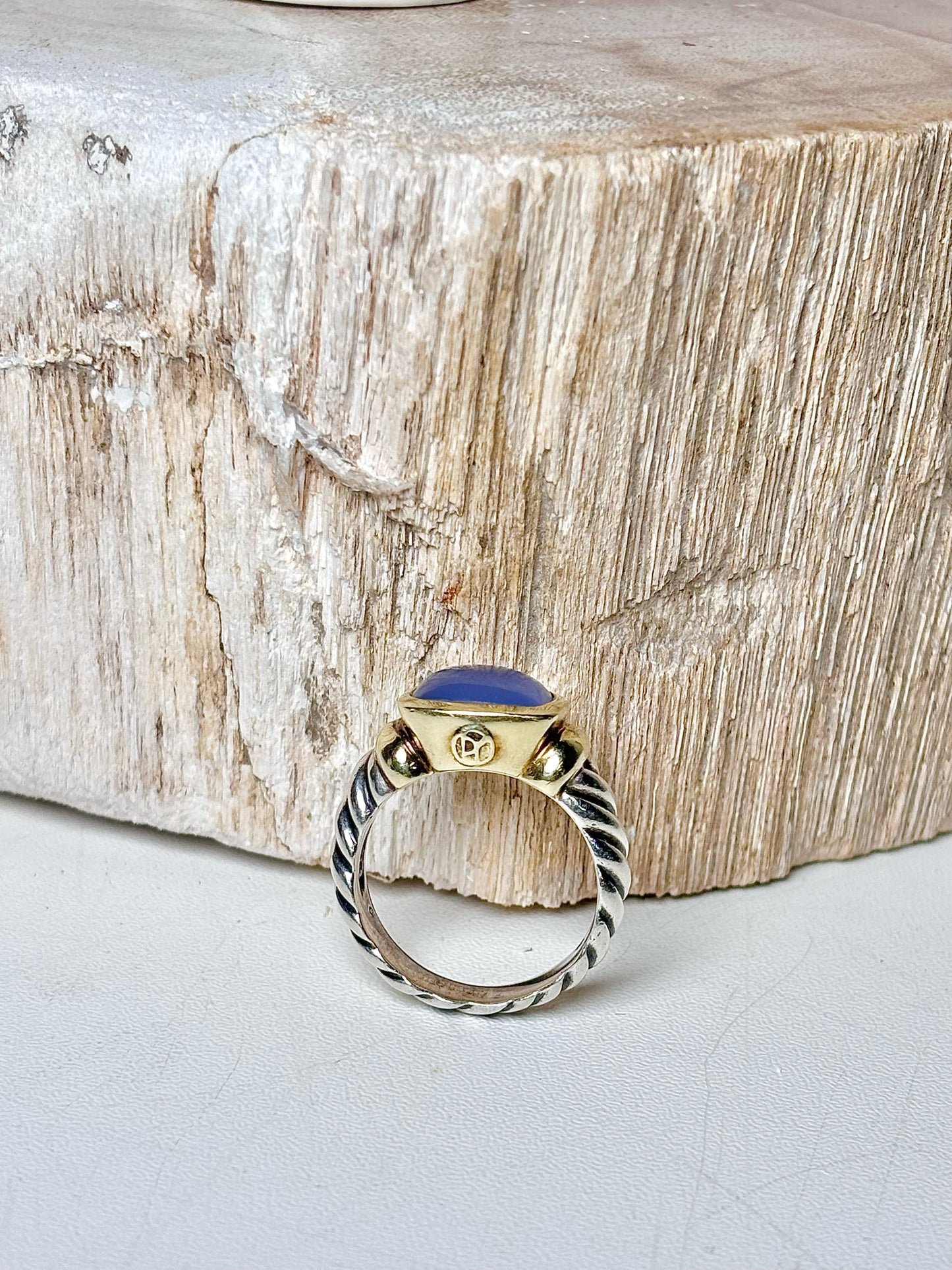 David Yurman Chalcedony Blue 6 Ring