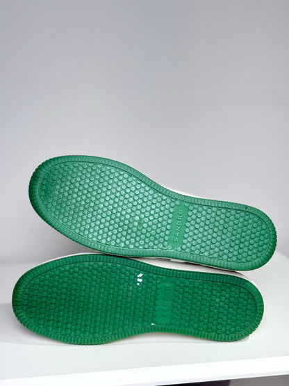 W Shoe Size 40 Sandro Green & white Leather Sneakers
