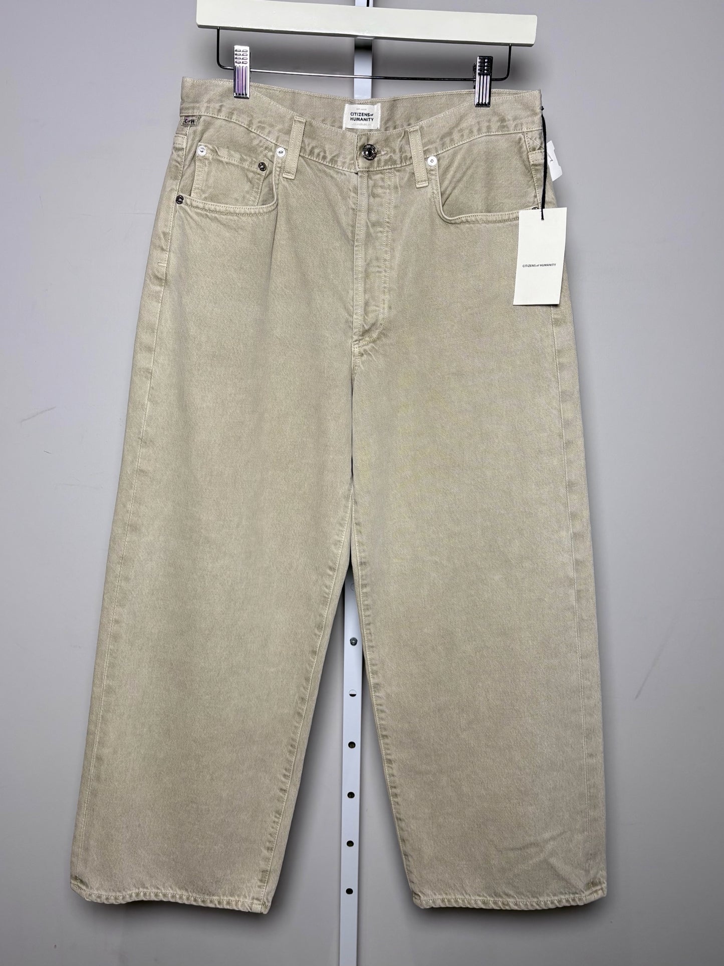 Women Size 27 Citizens of Humanity Beige Solid Cotton NWT Jeans