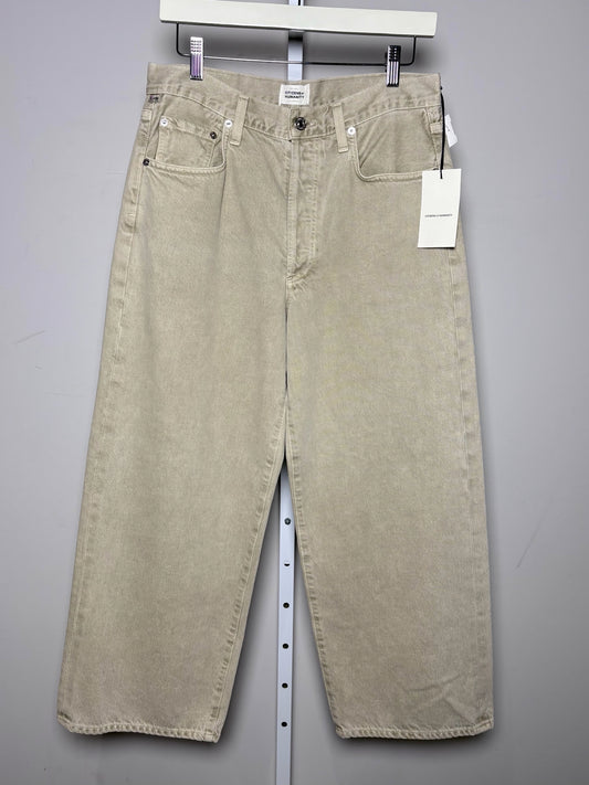 Women Size 27 Citizens of Humanity Beige Solid Cotton NWT Jeans