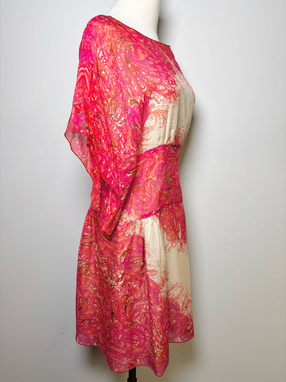 Women Size 6 Anna Sui Pink Print Dress