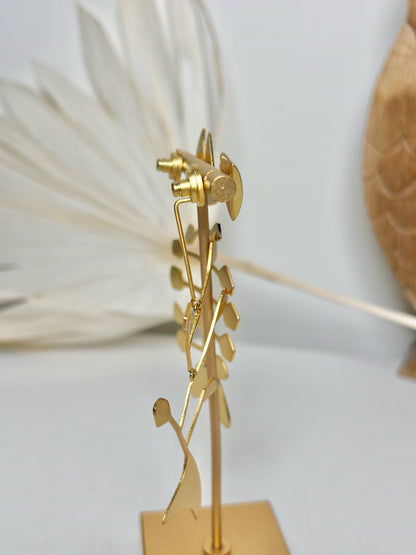 Brass Tory Burch Brass Mis-matched Fish Earrings