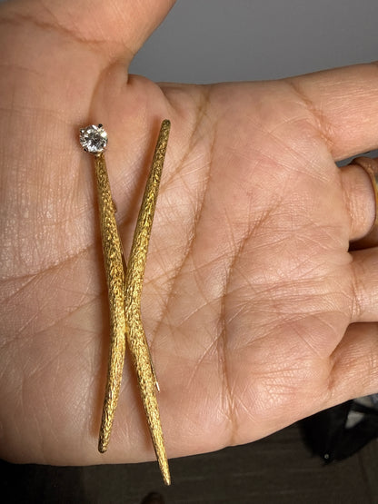 14K Gold Pendant w/Vintage European-Cut Diamond .40 ct. I/SI1