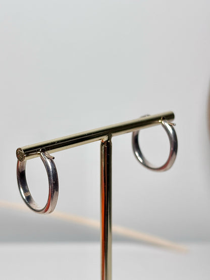 Tiffany & Co. Sterling Silver Cushion Hoop Earrings