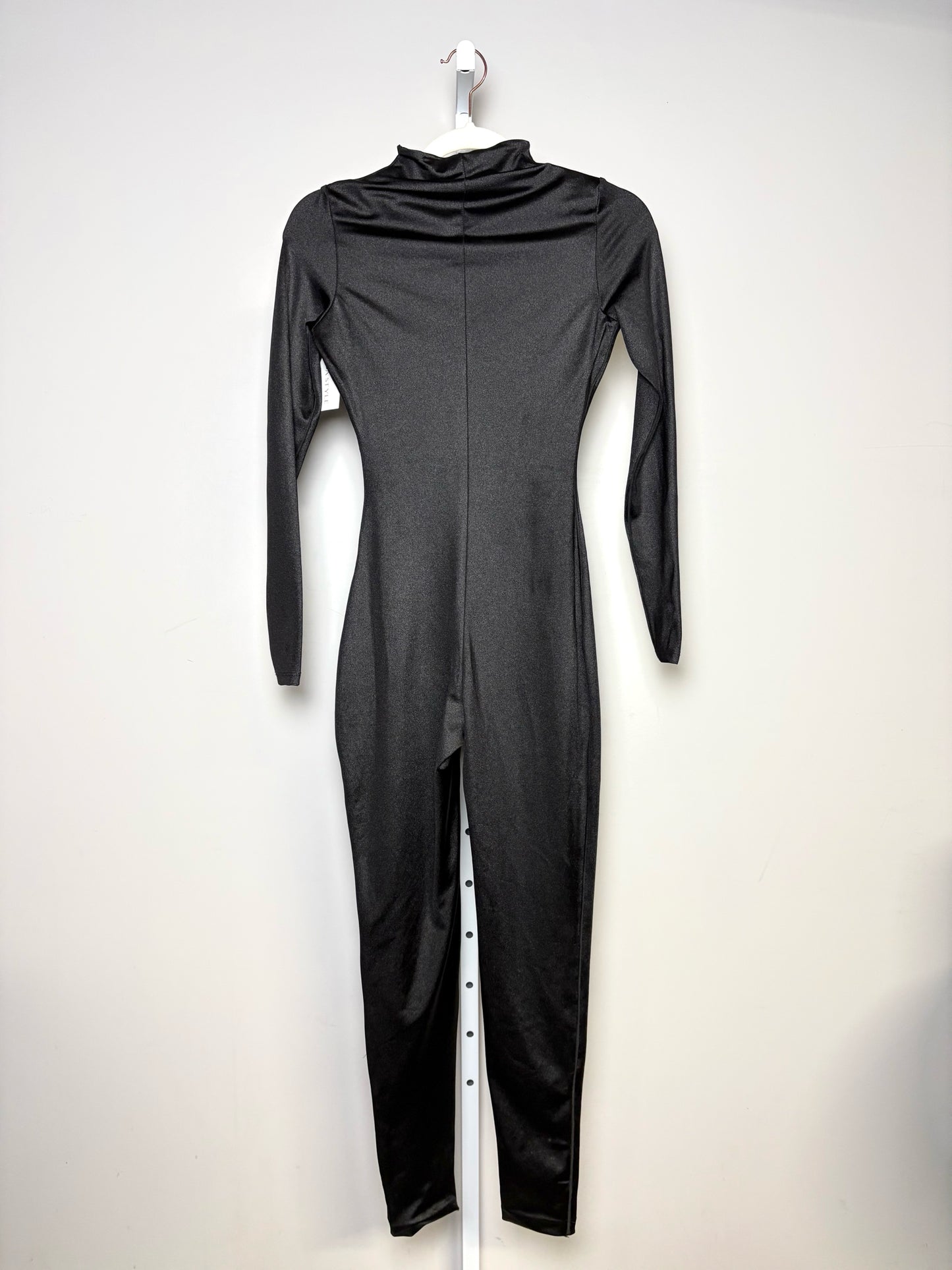 Women Size S SKIMS Black Shiny Pre-owned, NWT Jumpsuit
