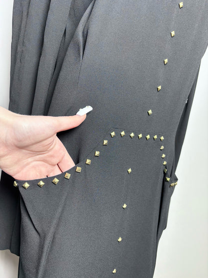 Women Size 40 (S) Isabel Marant Krista Black Star Studs Viscose Blend Mini Dress | Pre-owned