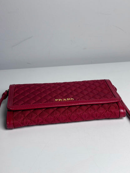 Prada Nylon Pre-owned Red Small Wallet