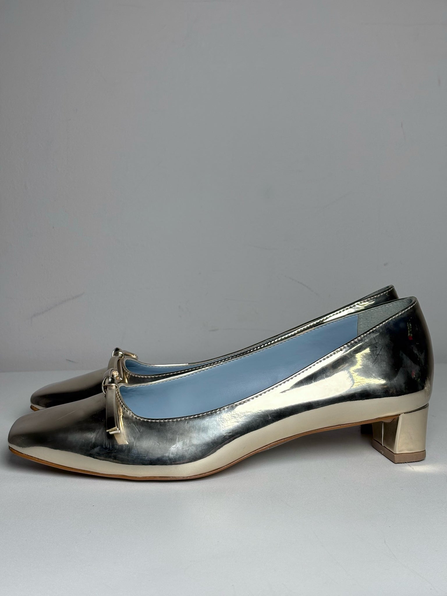 W Shoe Size 7.5 Frances Valentine Metallic Gold Vegan Leather Pre-owne –  VIDA STYLE SHOP