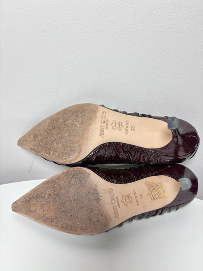 W Shoe Size 36 (6, US) Jimmy Choo Bordeaux Leather Patent Pump