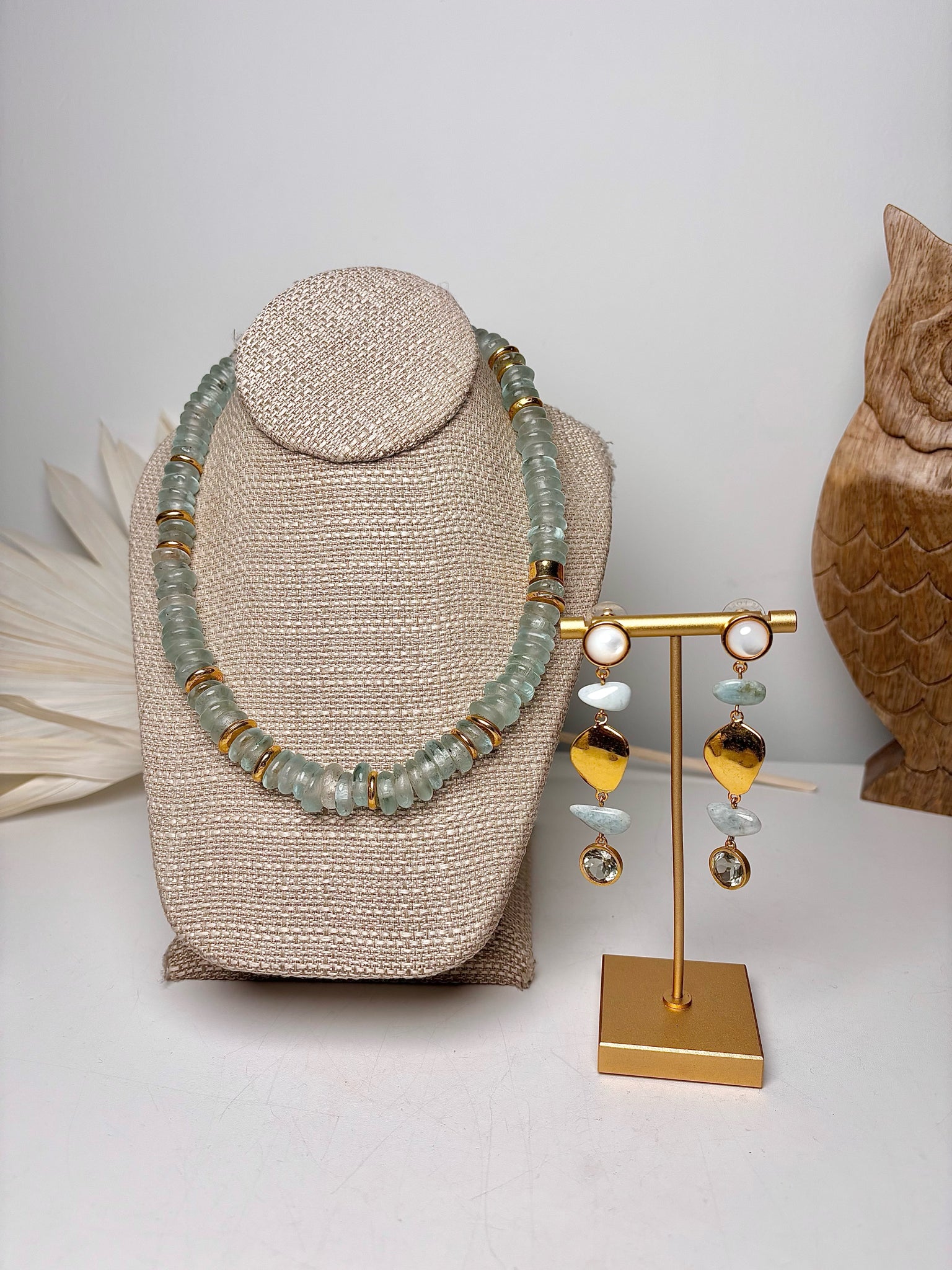 LIZZIE FORTUNATO ゴールドネックレス Lizzie Fortunato Semi-Precious Stones Gold-Plated Brass