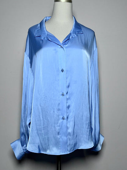 Women Size S Smythe Periwinkle 100% Polyester NWT, Pre-owned Top