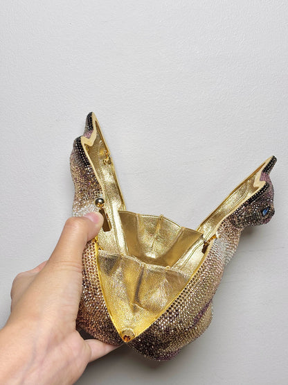 Judith Leiber Siamese Cat Swarovski Clutch Evening Clutch Bag