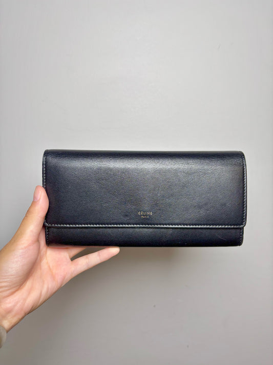 Leather Celine Black Wallet