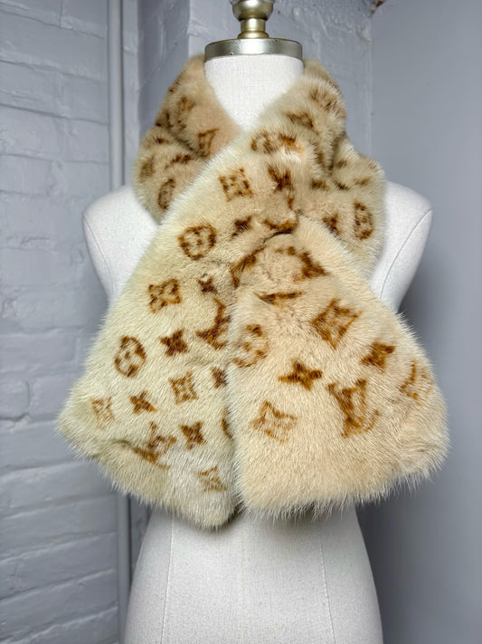Louis Vuitton Monogram Fur Scarf