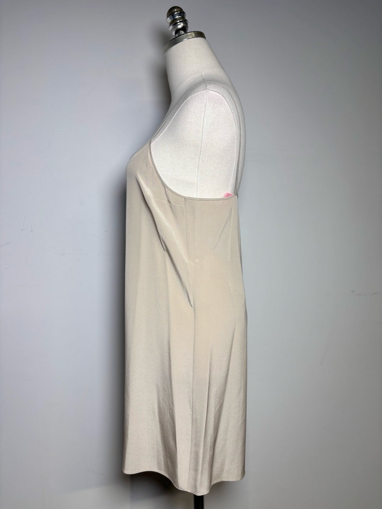 Women Size 36 (2) Joseph Taupe Solid Women's Pure Silk Pre-owned Dress