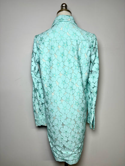 Women Size 4 Diane Von Furstenberg Blue Lace Dress